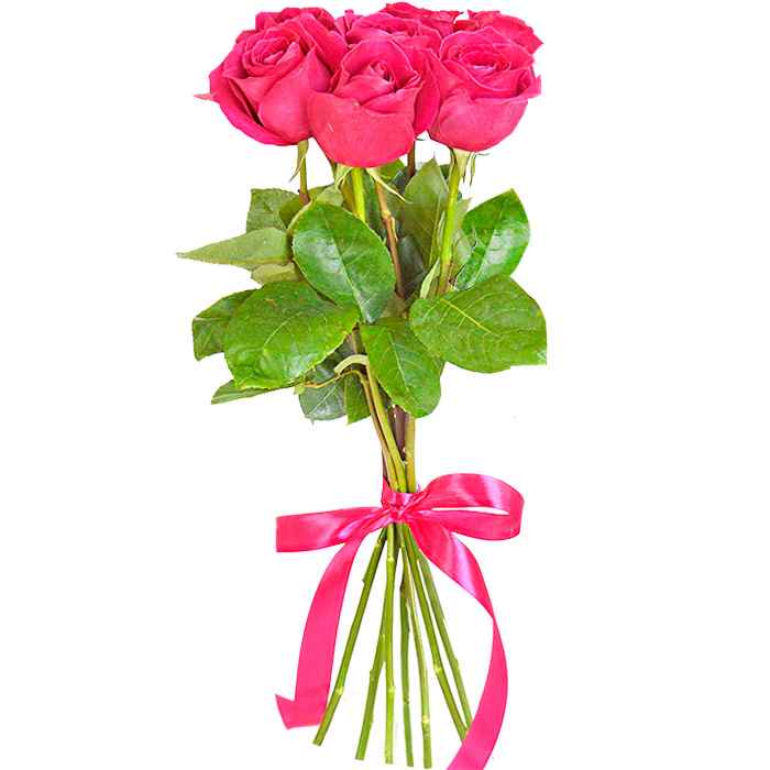 Букет из 7 розовых роз
